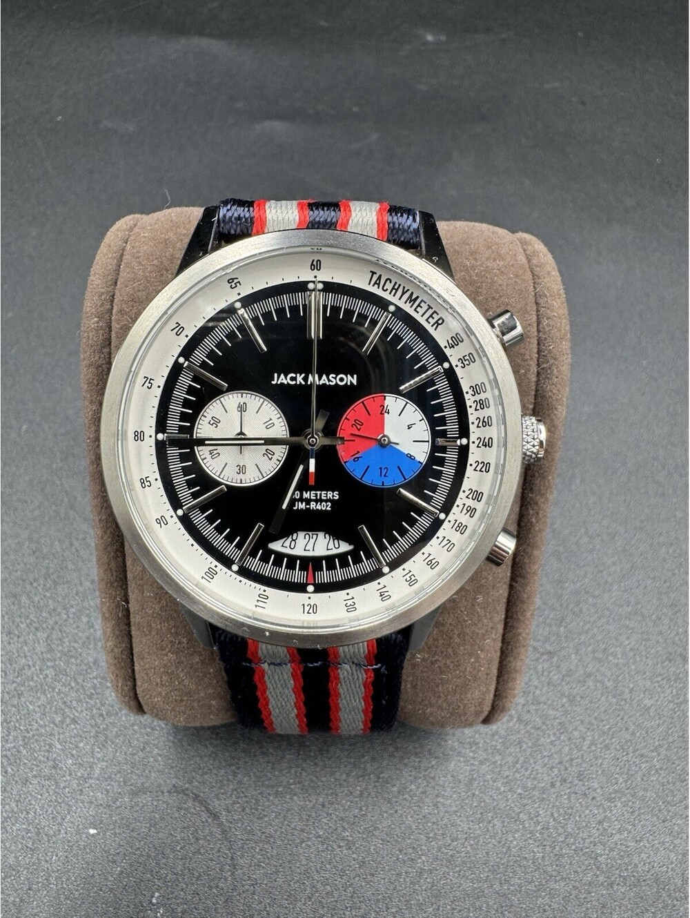 Exquisite JACK MASON "57" Racing Chronograph Quartz Men's Watch JM-R402-003 Nylo